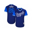 Men's 2017 Little League World Series Royals #26 Mike Minor Minor Royal Jersey