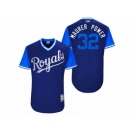 Men's 2017 Little League World Series Royals Brandon Maurer #32 Maurer Power Royal Jersey