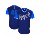 Men's 2017 Little League World Series Royals Kelvin Herrera #40 H Royal Jersey