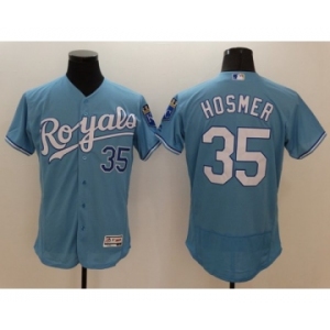 Men's Kansas City Royals #35 Eric Hosmer Majestic Light Blue Flexbase Authentic Collection Player Jersey