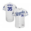 Men's Kansas City Royals #35 Eric Hosmer Majestic White FlexBase Player Jersey with World Series Commemorative Patch