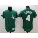 Men's Kansas City Royals #4 Alex Gordon Majestic Green Celtic Flexbase Authentic Collection Player Jersey