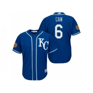 Men's Kansas City Royals #6 Lorenzo Cain 2017 Spring Training Cool Base Stitched MLB Jersey