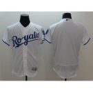 Men's Kansas City Royals Blabk Majestic White Flexbase Authentic Collection Team Jersey