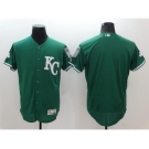 Men's Kansas City Royals blank Majestic Green Celtic Flexbase Authentic Collection Jersey