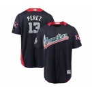 Men's Majestic Kansas City Royals #13 Salvador Perez Game Navy Blue American League 2018 MLB All-Star MLB Jersey