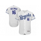 Men's Majestic Kansas City Royals #16 Paulo Orlando White Flexbase Authentic Collection MLB Jersey