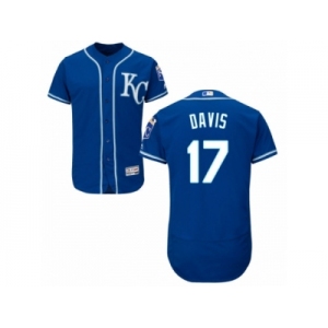 Men's Majestic Kansas City Royals #17 Wade Davis Blue Flexbase Authentic Collection MLB Jersey