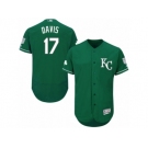 Men's Majestic Kansas City Royals #17 Wade Davis Green Celtic Flexbase Authentic Collection MLB Jersey