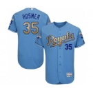 Men's Majestic Kansas City Royals #35 Eric Hosmer Authentic Light Blue 2015 World Series Champions Gold Program FlexBase MLB Jersey