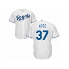 Men's Majestic Kansas City Royals #37 Brandon Moss Replica White Home Cool Base MLB Jersey