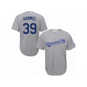 Men's Majestic Kansas City Royals #39 Jason Hammel Replica Grey Road Cool Base MLB Jersey