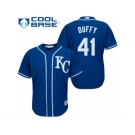 Men's Majestic Kansas City Royals #41 Danny Duffy Replica Blue Alternate 2 Cool Base MLB Jersey