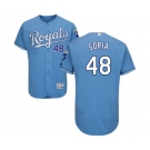 Men's Majestic Kansas City Royals #48 Joakim Soria Light Blue Flexbase Authentic Collection MLB Jersey