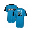 Men's Majestic Kansas City Royals #51 Jason Vargas Replica Blue American League 2017 MLB All-Star MLB Jersey