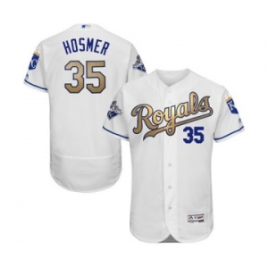mlb jerseys kansas city royals #35 hosmer white world series champions gold