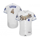 mlb jerseys kansas city royals #4 gordon white world series champions gold