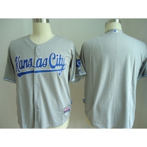 mlb jerseys kansas city royals blank grey