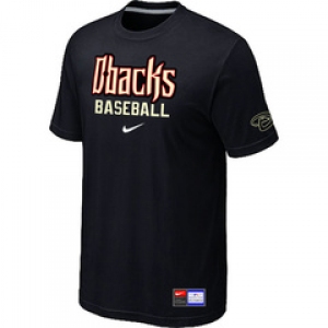 MLB Arizona Diamondbacks Crimson Black Nike Short Sleeve Practice T-Shirt