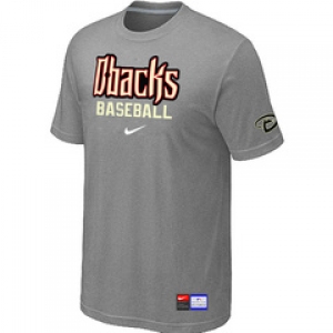 MLB Arizona Diamondbacks Crimson L.Grey  Nike Short Sleeve Practice T-Shirt