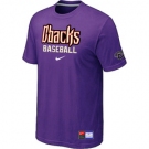 MLB Arizona Diamondbacks Crimson Purple Nike Short Sleeve Practice T-Shirt