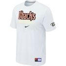 MLB Arizona Diamondbacks Crimson White Nike Short Sleeve Practice T-Shirt