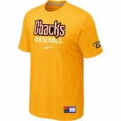 MLB Arizona Diamondbacks Crimson Yellow Nike Short Sleeve Practice T-Shirt