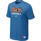 MLB Arizona Diamondbacks Crimson light Blue Nike Short Sleeve Practice T-Shirt