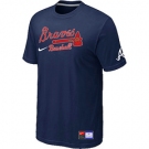 MLB Atlanta Braves D.Blue Nike Short Sleeve Practice T-Shirt