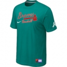 MLB Atlanta Braves Green Nike Short Sleeve Practice T-Shirt