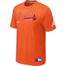 MLB Atlanta Braves Orange Nike Short Sleeve Practice T-Shirt