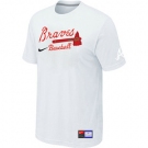 MLB Atlanta Braves White Nike Short Sleeve Practice T-Shirt