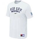 MLB Boston Red Sox Nike white Short Sleeve Practice T-Shirt