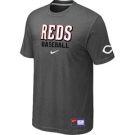 MLB Cincinnati Reds Nike D.Grey Short Sleeve Practice T-Shirt