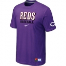 MLB Cincinnati Reds Nike Purple Short Sleeve Practice T-Shirt