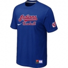 MLB Cleveland Indians Nike Blue Short Sleeve Practice T-Shirt