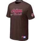 MLB Cleveland Indians Nike Brown Short Sleeve Practice T-Shirt