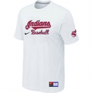 MLB Cleveland Indians Nike White Short Sleeve Practice T-Shirt