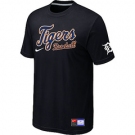 MLB Detroit Tigers Black Nike Short Sleeve Practice T-Shirt