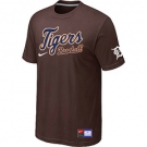 MLB Detroit Tigers Brown Nike Short Sleeve Practice T-Shirt