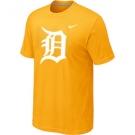 MLB Detroit Tigers Heathered Yellow Nike Blended T-Shirt