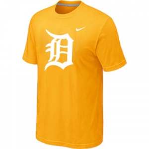 MLB Detroit Tigers Heathered Yellow Nike Blended T-Shirt