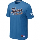 MLB Detroit Tigers light Blue Nike Short Sleeve Practice T-Shirt