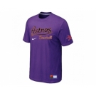 MLB Houston Astros Purple Nike Short Sleeve Practice T-Shirt