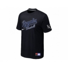 MLB Kansas City Royals Black Nike Short Sleeve Practice T-Shirt