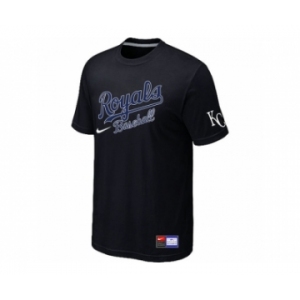 MLB Kansas City Royals Black Nike Short Sleeve Practice T-Shirt