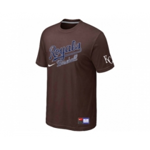 MLB Kansas City Royals Brown Nike Short Sleeve Practice T-Shirt