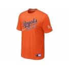 MLB Kansas City Royals Orange Nike Short Sleeve Practice T-Shirt