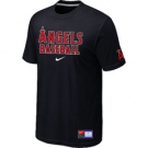 MLB Los Angeles of Anaheim Black Nike Short Sleeve Practice T-Shirt