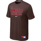 MLB Los Angeles of Anaheim Brown Nike Short Sleeve Practice T-Shirt